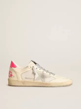 Zapatillas Ball Star LTD para mujer en piel napa y malla con estrella de ante y lengüeta de piel en el talón Zapatillas Ball Star LTD para mujer en piel napa y malla con estrella de ante y lengüeta de piel en el talón