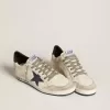 Zapatillas Ball Star para hombre en napa con estrella de piel y lengüeta metálica en el talón