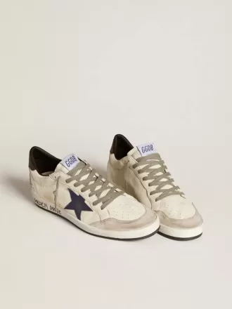 Zapatillas Ball Star para hombre en napa con estrella de piel y lengüeta metálica en el talón