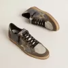 Zapatillas Ball Star para hombre en nubuck y ante con estrella metálica dorada