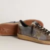 Zapatillas Ball Star para hombre en nubuck y ante con estrella metálica dorada