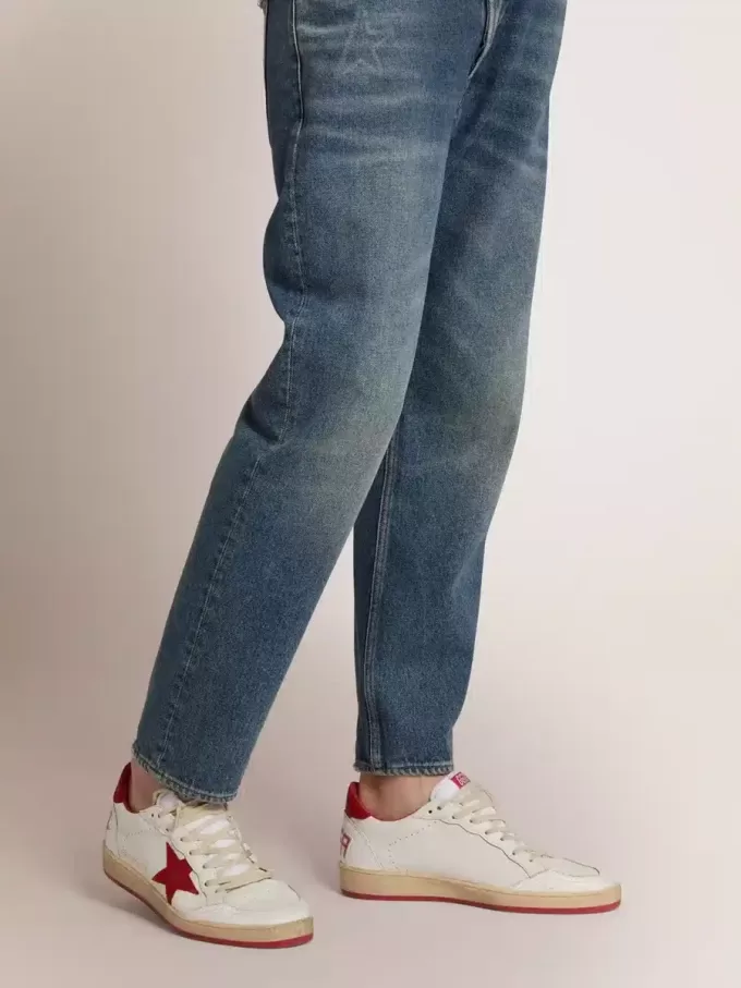 Zapatillas Ball Star para hombre en piel blanca