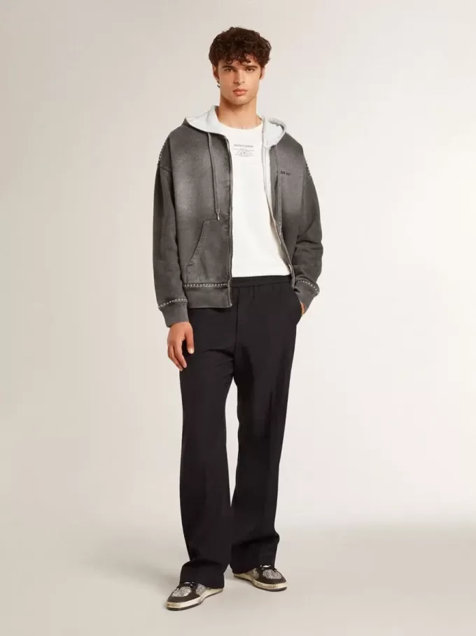 Zapatillas Ball Star para hombre en piel con estampado de elefante y estrella de piel negra Zapatillas Ball Star para hombre en piel con estampado de elefante y estrella de piel negra