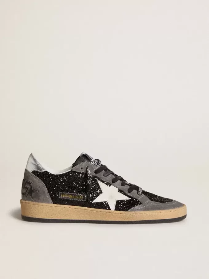 Zapatillas Ball Star para mujer con purpurina, estrella de piel y lengüeta metálica en el talón.