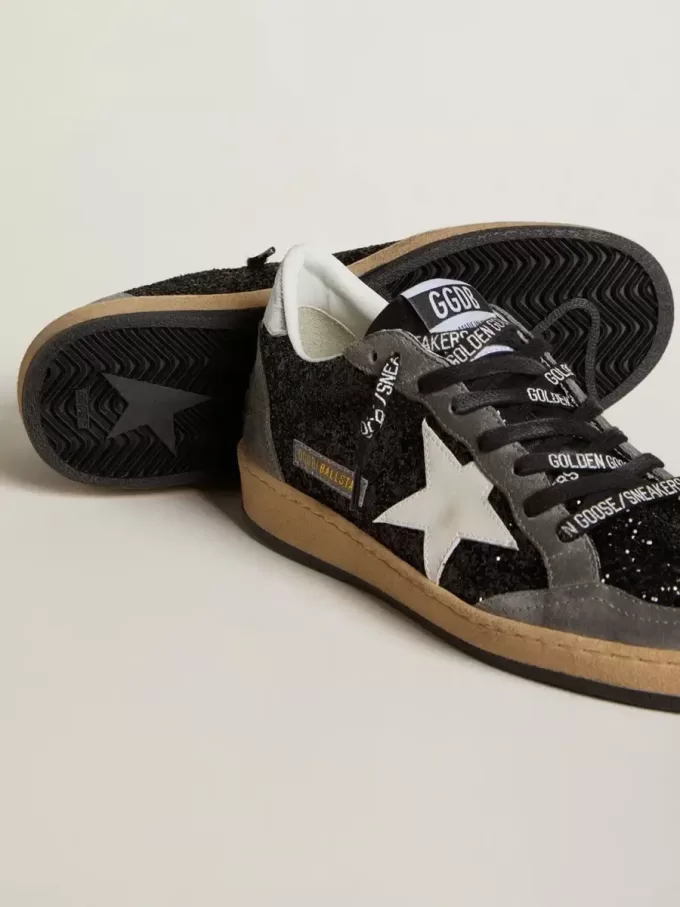 Zapatillas Ball Star para mujer con purpurina, estrella de piel y lengüeta metálica en el talón.