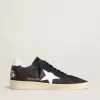 Zapatillas Ball Star para mujer en ante azul oscuro con estrella y lengüeta en el talón de cuero