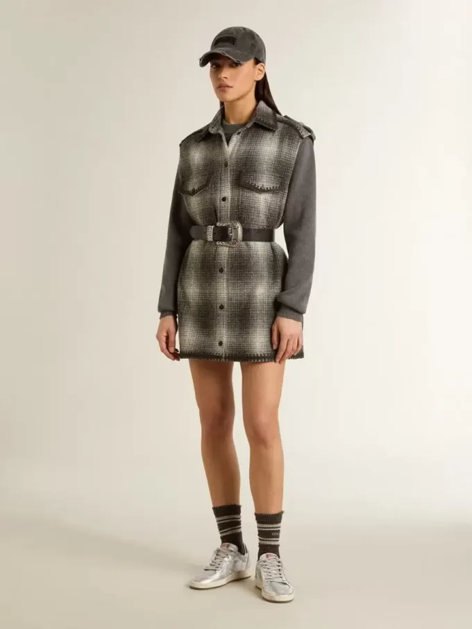 Zapatillas Ball Star para mujer en nailon plateado con estrella y lengüeta en el talón de piel verde Zapatillas Ball Star para mujer en nailon plateado con estrella y lengüeta en el talón de piel verde