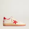 Ball Star Wishes para hombre en piel blanca con estrella roja y lengüeta en el talón. Ball Star Wishes para hombre en piel blanca con estrella roja y lengüeta en el talón.