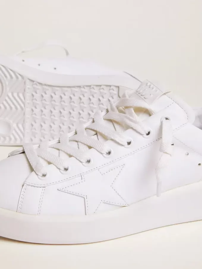 Zapatillas Purestar para mujer con lengüeta plateada brillante en el talón