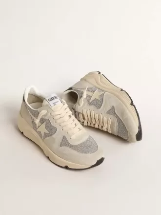 Zapatillas Running Sole para mujer adornadas con cristales Swarovski y estrella de color marfil