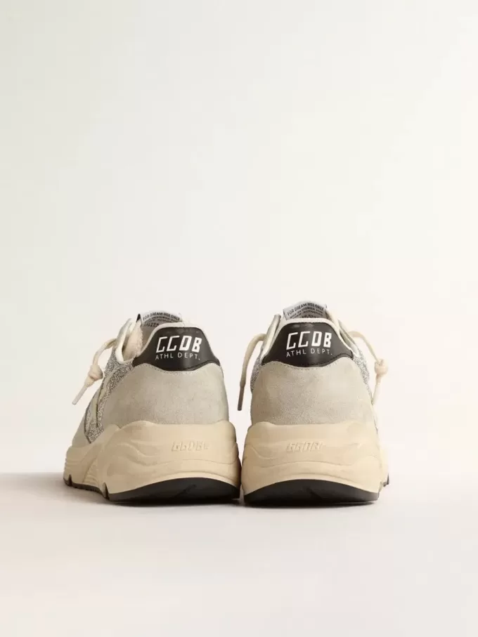 Zapatillas Running Sole para mujer adornadas con cristales Swarovski y estrella de color marfil