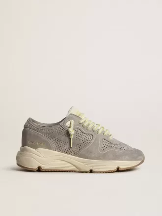 Zapatillas Running Sole para mujer en ante gris con estrella y lengüeta en el talón en ante gris