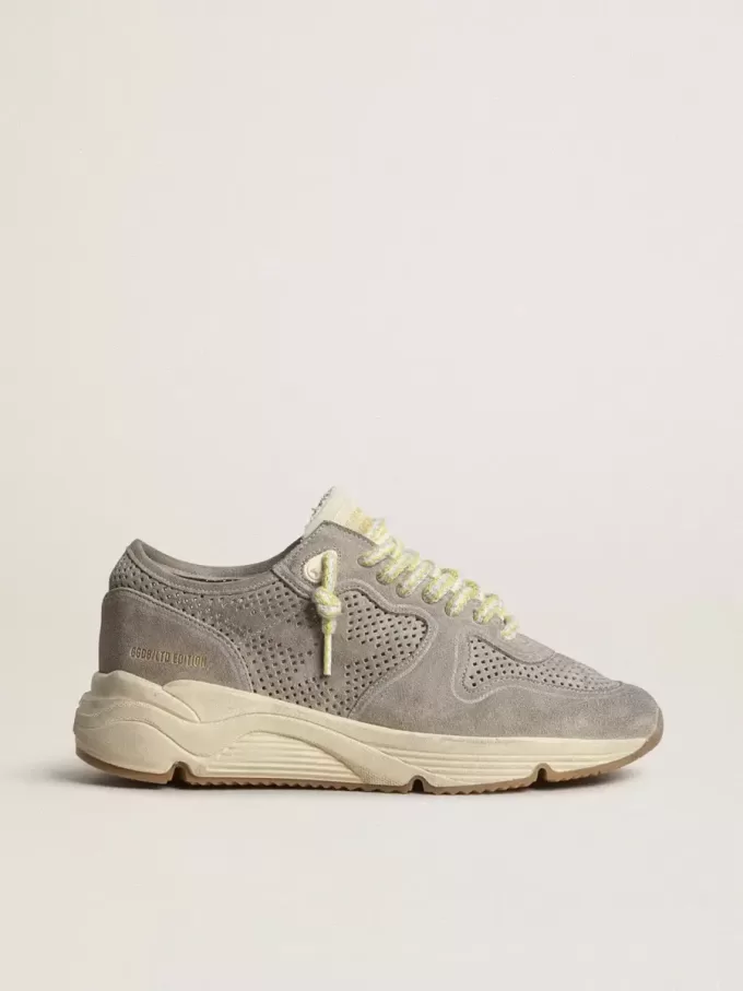 Zapatillas Running Sole para mujer en ante gris con estrella y lengüeta en el talón en ante gris
