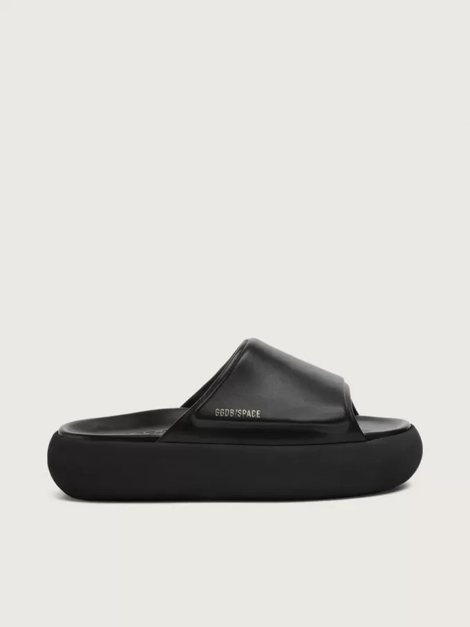 Sandalias sin talón Space-Star para mujer en piel negra