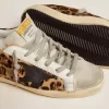 Zapatillas Super-Star para mujer en piel con estampado de leopardo