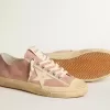 Zapatillas V-Star para mujer en ante rosa con estrella de piel color crema