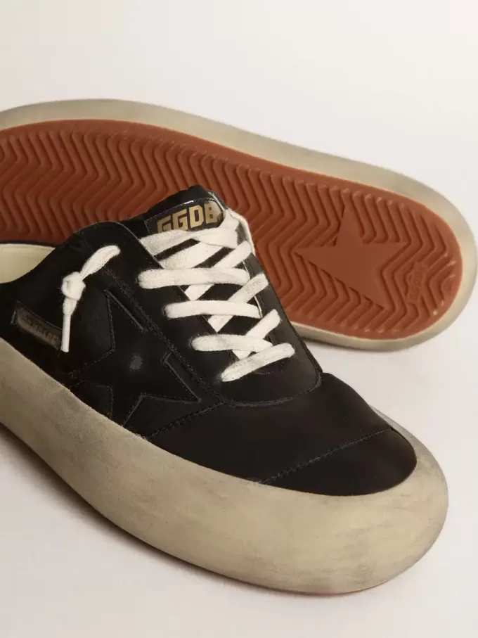 Zuecos Space-Star para mujer con estrella de cuero y forro de piel de oveja