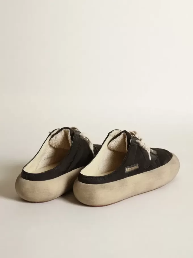 Zuecos Space-Star para mujer con estrella de cuero y forro de piel de oveja